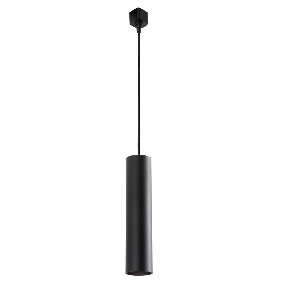 Lucide Lucide TRACK FLORIS Hanglamp - 1-fase Railsysteem / Railverlichting - 1xGU10 - Zwart (Uitbreiding) afbeelding 