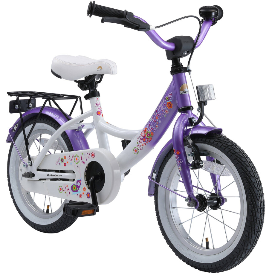 BikeStar Classic kinderfiets 14 inch lila BikeStar Classic kinderfiets 14 inch lila afbeelding