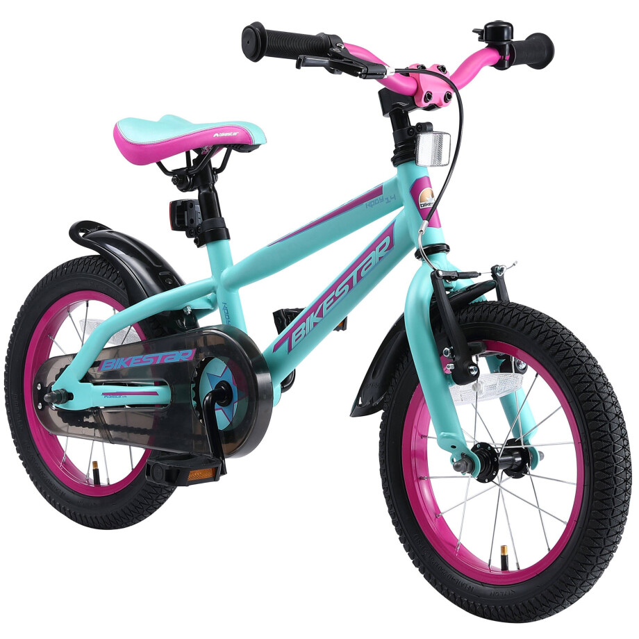 BikeStar Urban Jungle kinderfiets 14 inch turquoise BikeStar Urban Jungle kinderfiets 14 inch turquoise afbeelding