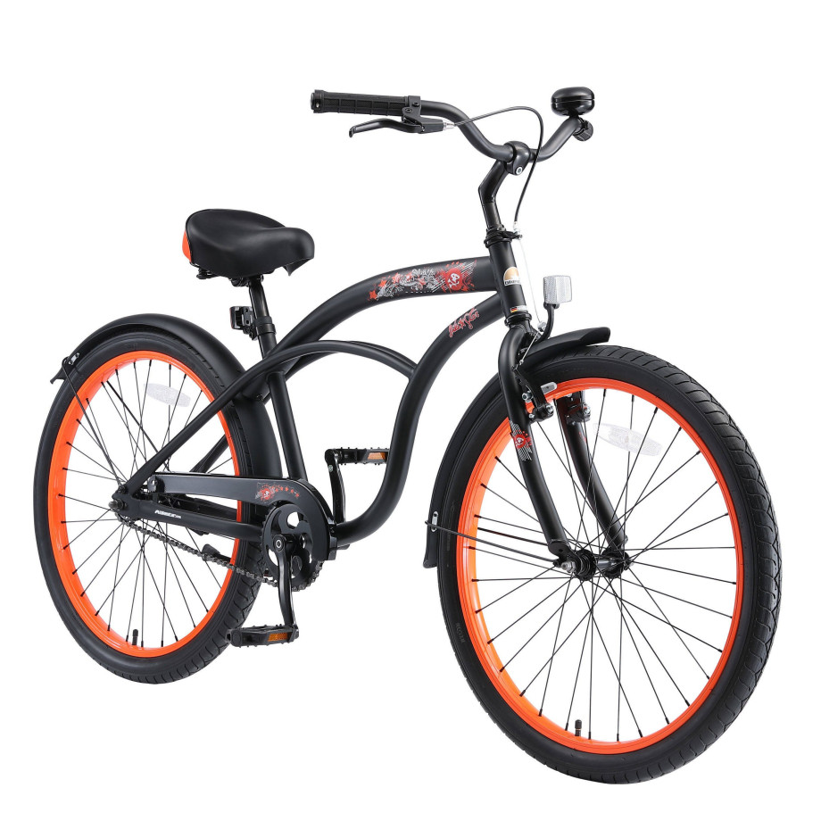 BikeStar Cruiser kinderfiets 24 inch zwart afbeelding 