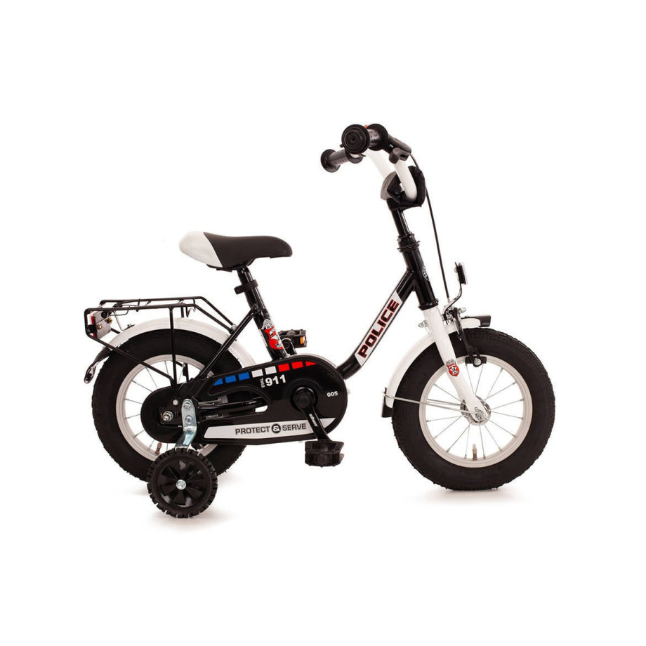 Bachtenkirch Police kinderfiets 12 inch zwart afbeelding 