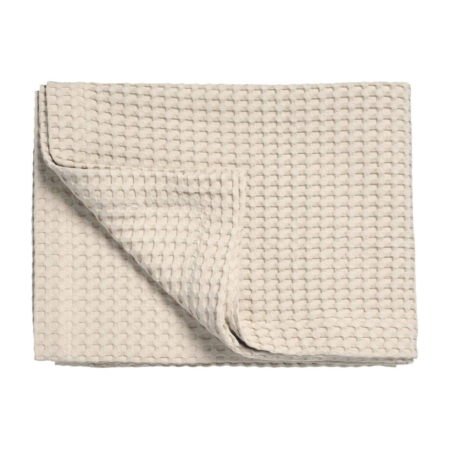 Vandyck katoenen bedsprei pique waffle (zand) (270x250 cm) afbeelding 