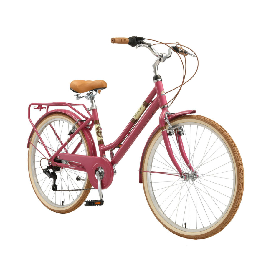 BikeStar retro damesfiets, 26 inch, 7 sp derailleur, paars afbeelding 