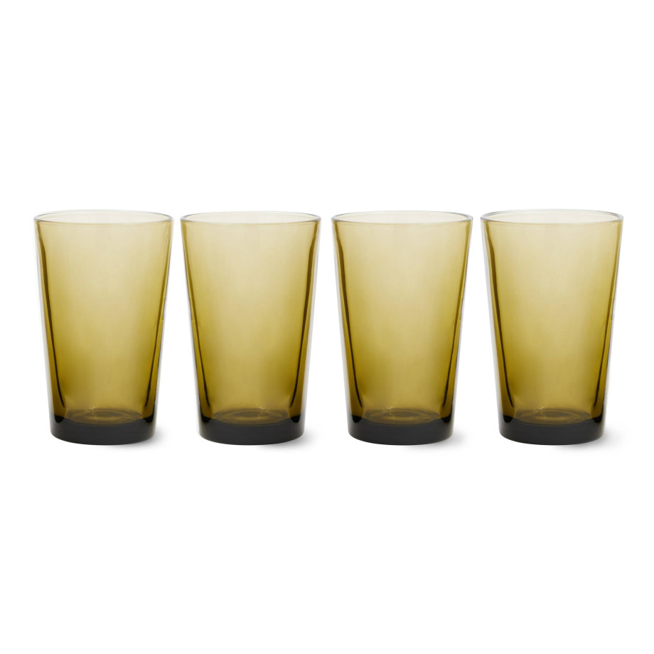 HKLIVING theeglas 70s (Ø8,7 cm) (400 ml) (set van 4) afbeelding 