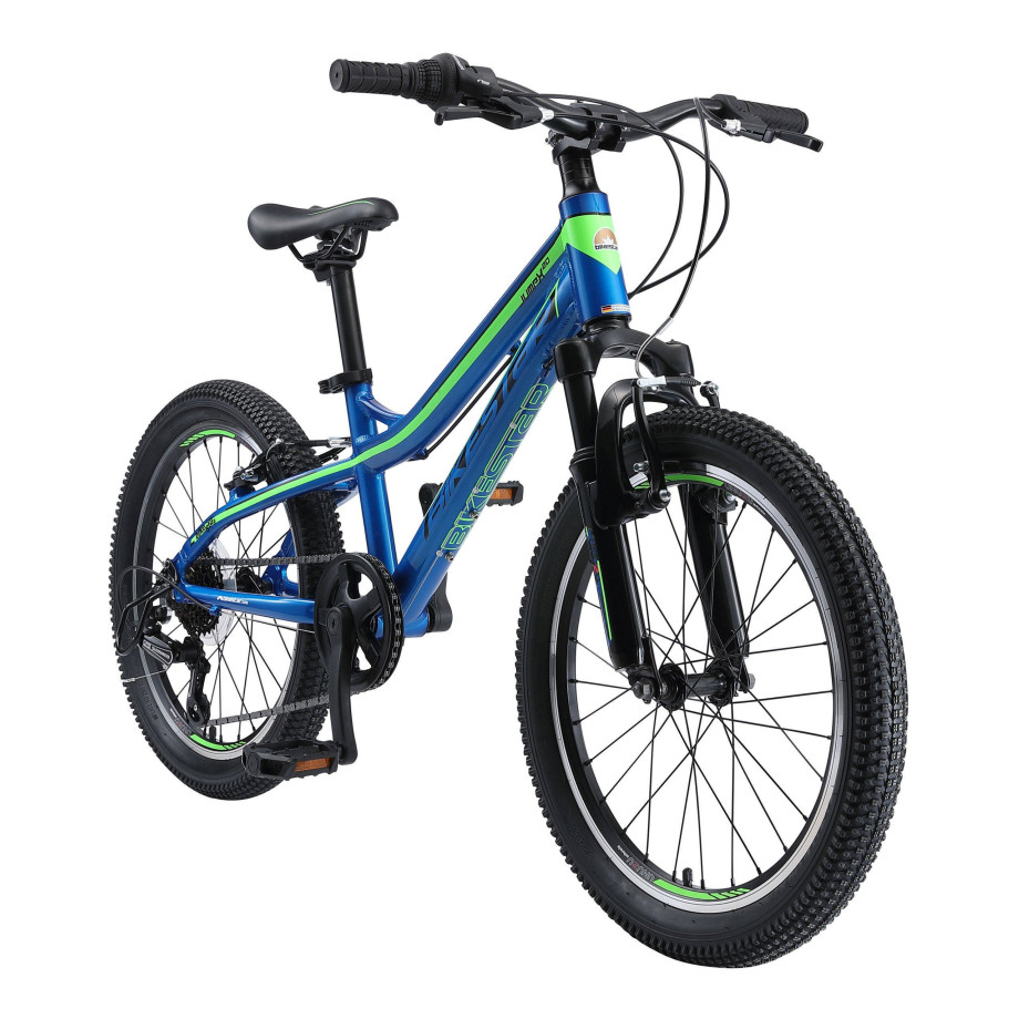 BikeStar MTB kinderfiets 20 inch blauw /groen, 7 speed afbeelding 