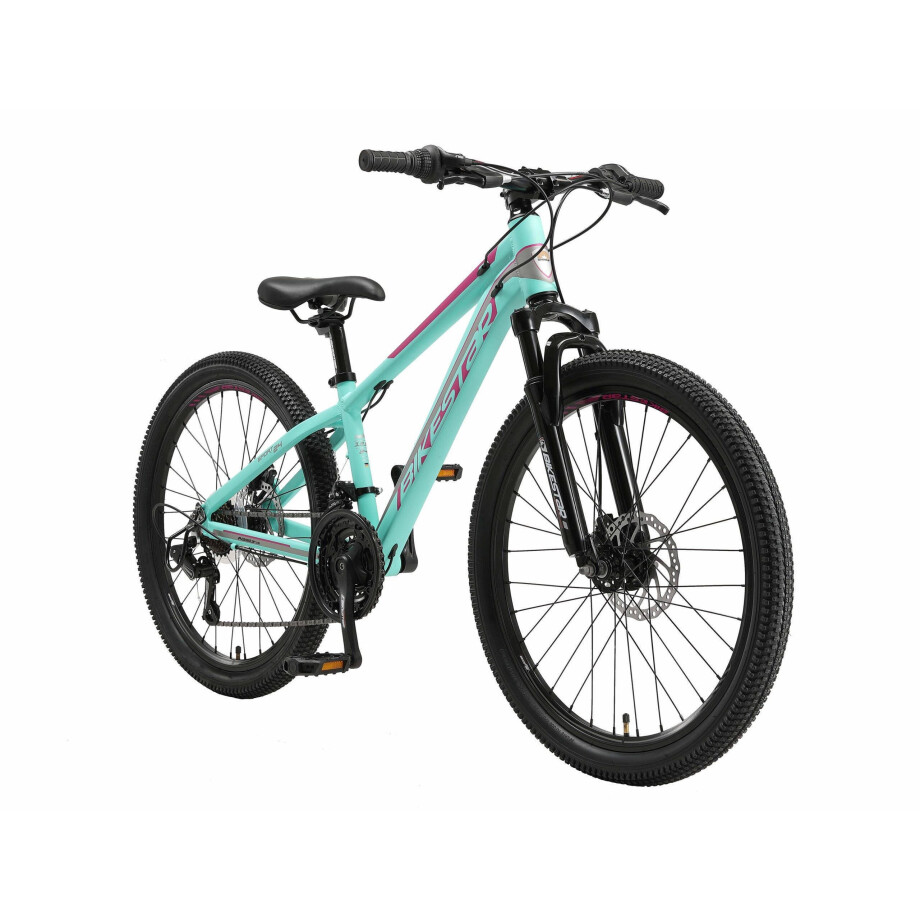 BikeStar MTB, Sport kinderfiets 24 inch mint /roze, 21 speed afbeelding 