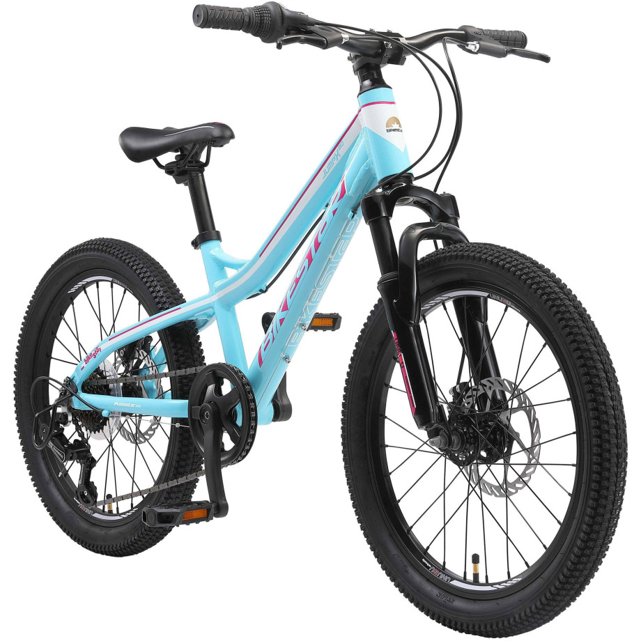 BikeStar MTB kinderfiets 20 inch wit /turquiose, 7 speed afbeelding 