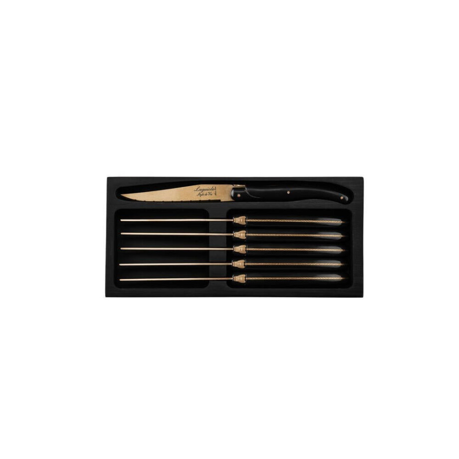 Laguiole Style de Vie Steakmessen Prestige Line Koper - 6 stuks Laguiole Style de Vie Steakmessen Prestige Line Koper - 6 stuks afbeelding