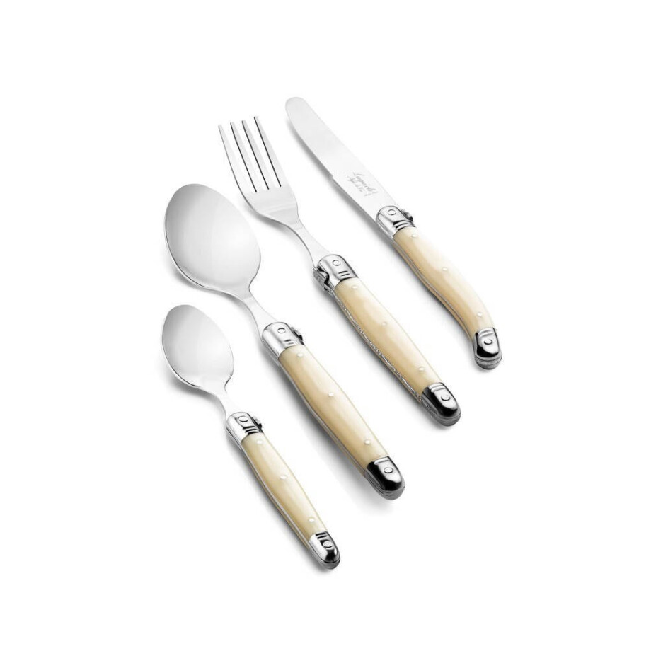 Laguiole Style de Vie Bestekset met Bestekbak Premium Line - Parelmoer - 24 delig / 6 personen Laguiole Style de Vie Bestekset met Bestekbak Premium Line - Parelmoer - 24 delig / 6 personen afbeelding