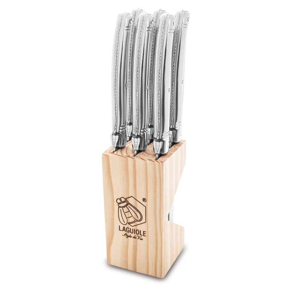 Laguiole Style de Vie Steakmessen Premium Line RVS - 6 stuks Laguiole Style de Vie Steakmessen Premium Line RVS - 6 stuks afbeelding
