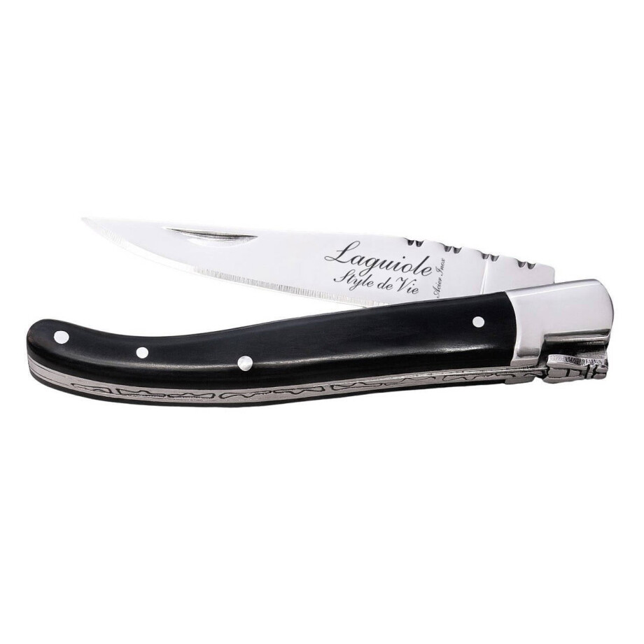 Laguiole Style de Vie Zakmes Zwart Ebbenhout Laguiole Style de Vie Zakmes Zwart Ebbenhout afbeelding