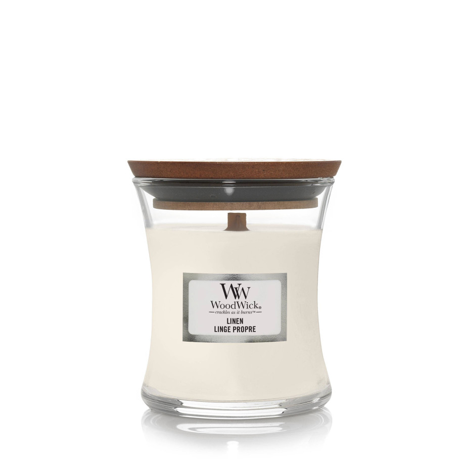 WoodWick geurkaars Linen Mini afbeelding 