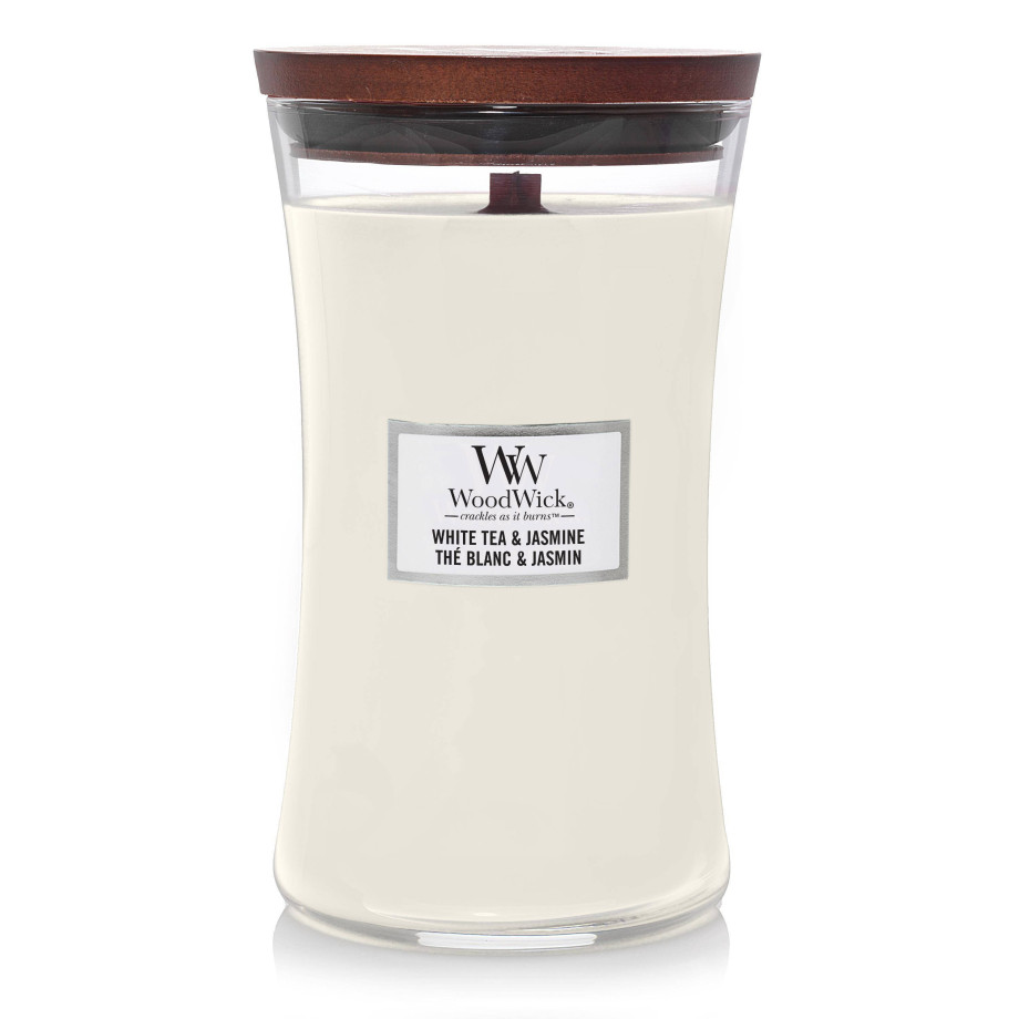 WoodWick geurkaars White Tea & Jasmine Large afbeelding 