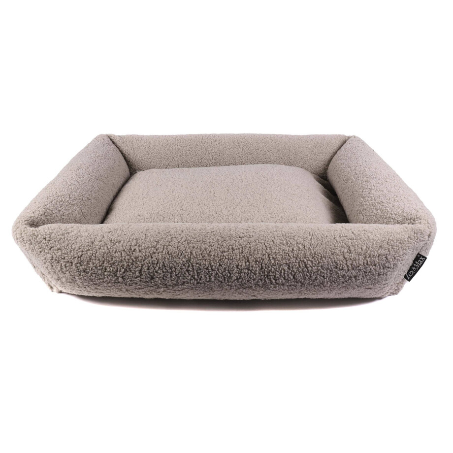 Lex&Max New York teddy - Hondenmand - XL120x85cm - Zand afbeelding 
