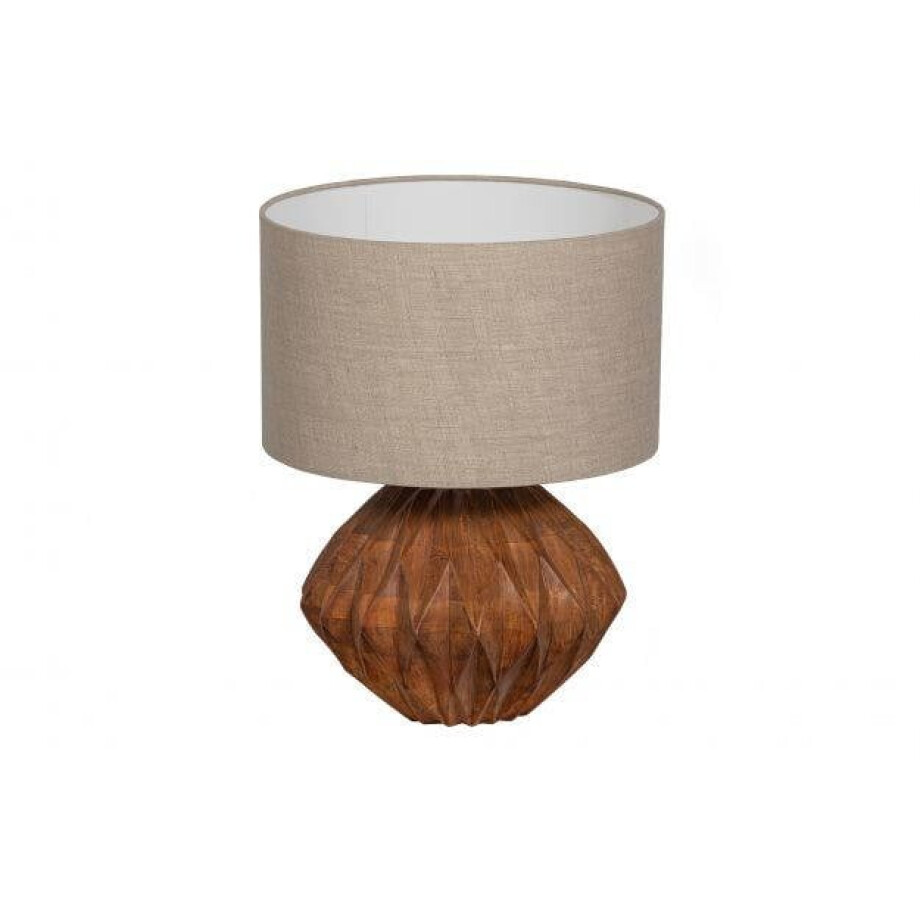 WOOOD Tafellamp Torin - Hout - Naturel - 39x30x30 afbeelding 