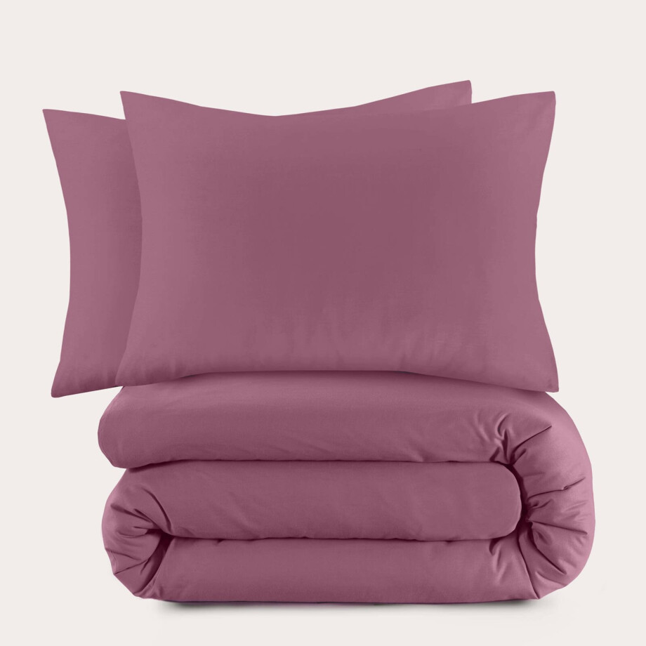 NOUS Living katoenen dekbedovertrek lits-jumeaux paars (240x220 cm) NOUS Living katoenen dekbedovertrek lits-jumeaux paars (240x220 cm) afbeelding