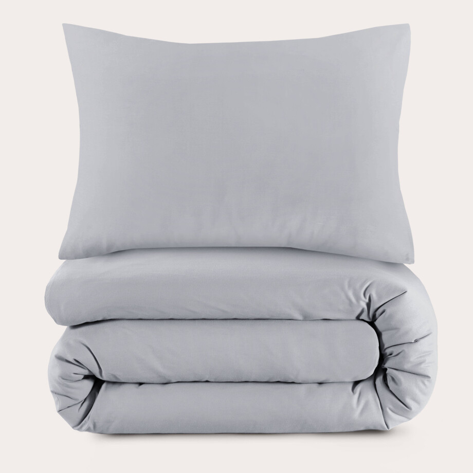 NOUS Kids katoenen dekbedovertrek kinderbed lichtgrijs (120x150 cm) NOUS Kids katoenen dekbedovertrek kinderbed lichtgrijs (120x150 cm) afbeelding