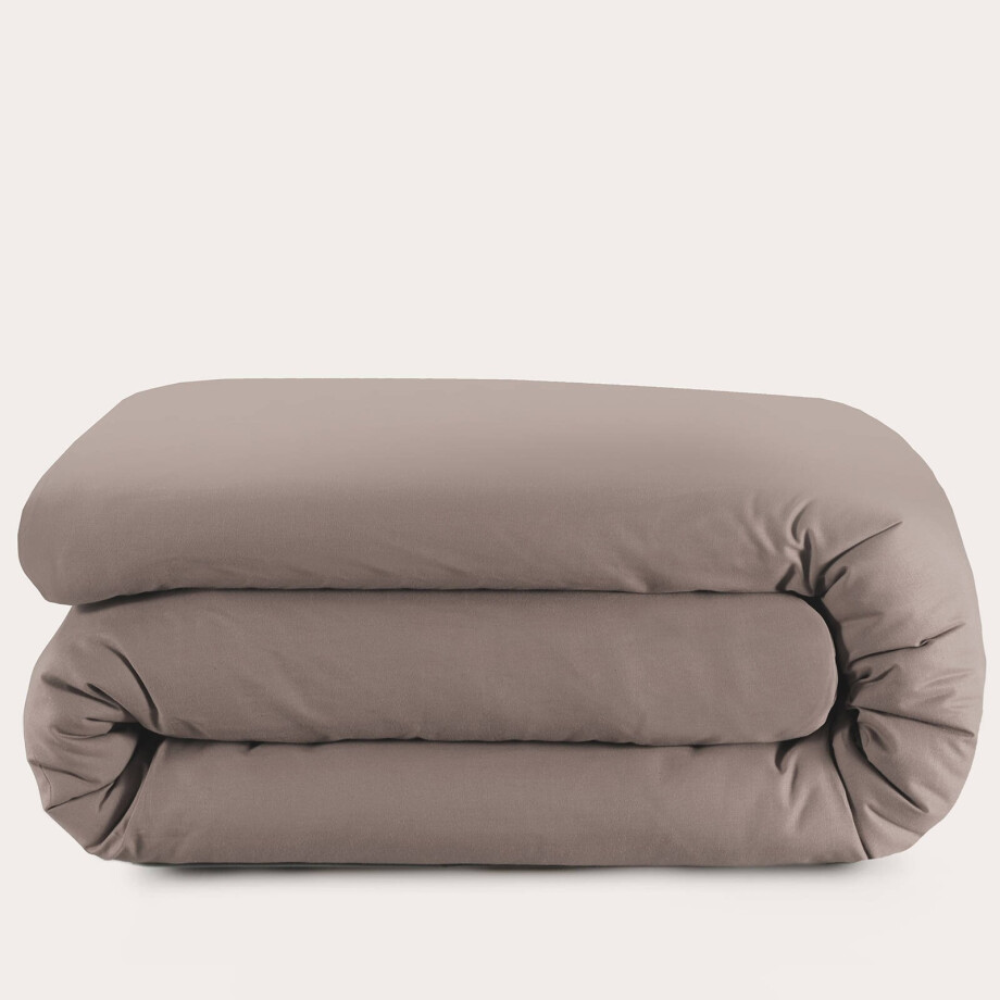 NOUS Kids katoenen dekbedovertrek ledikant taupe (100x135 cm) afbeelding 