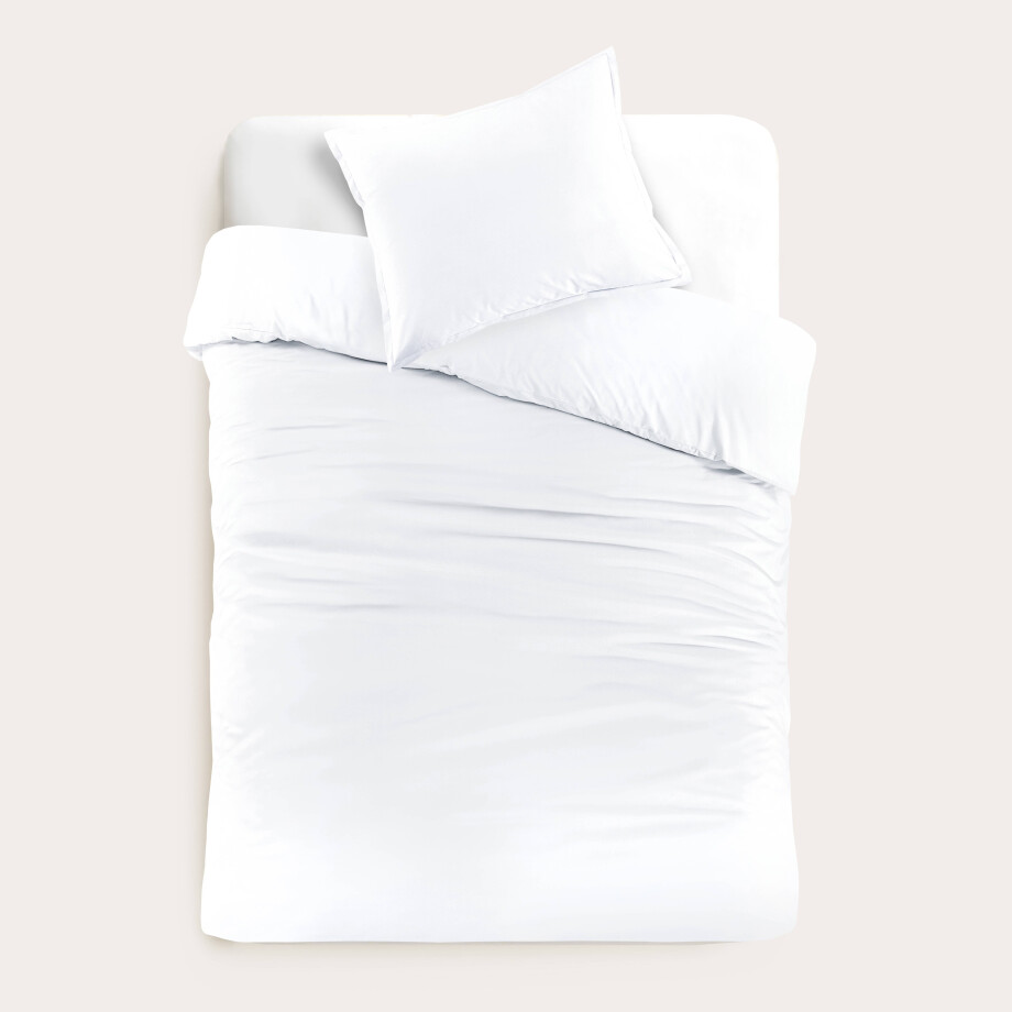 Studio LIVIT perkal katoenen dekbedovertrek 1 persoons wit (140x220 cm) afbeelding 