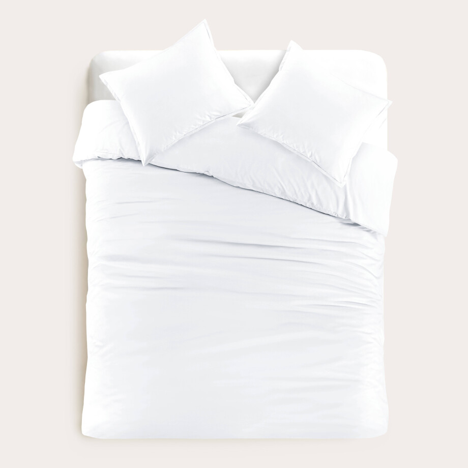 Studio LIVIT perkal katoenen dekbedovertrek 2 persoons wit (200x220 cm) afbeelding 