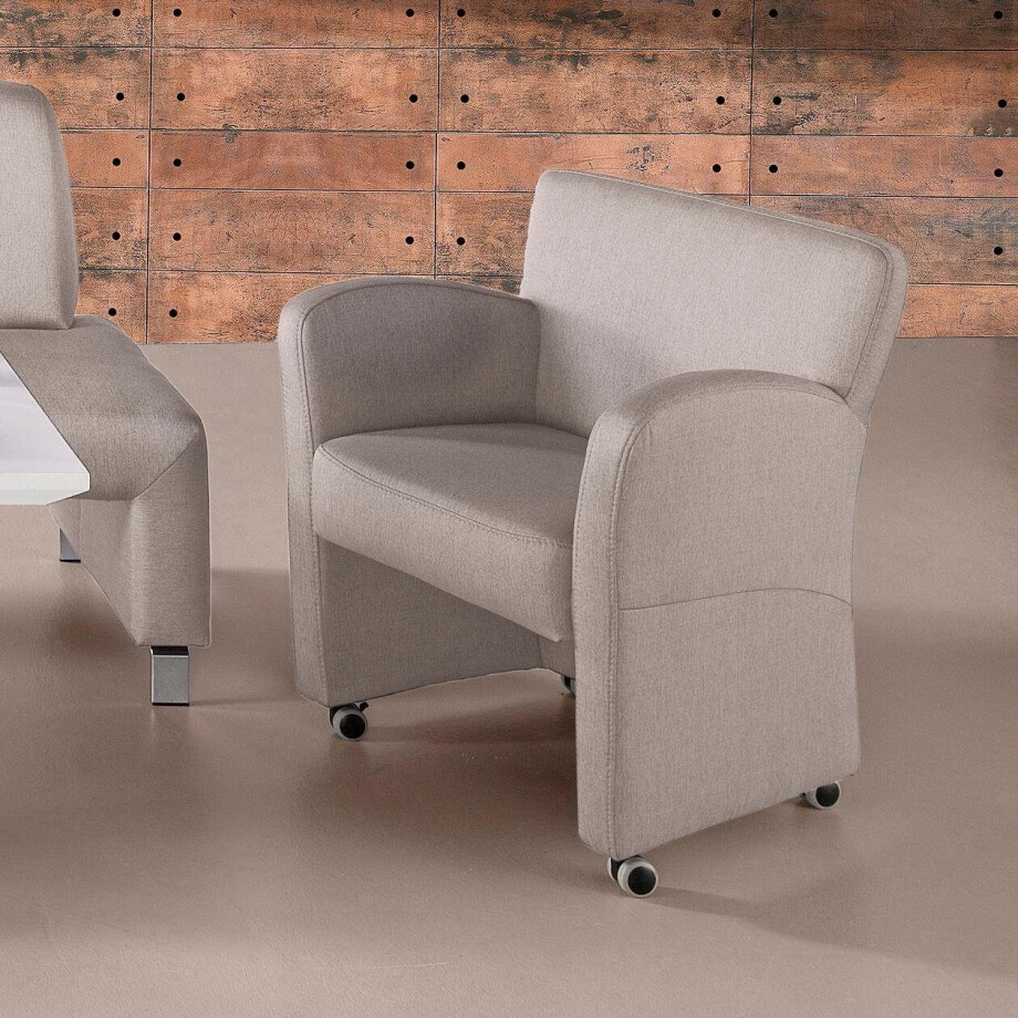 exxpo - sofa fashion Fauteuil Intenso, loungesessel, modern, keuze uit leer of textiel hoge bodemvrijheid, vrij in de ruimte te plaatsen, hoog zitcomfort afbeelding 1
