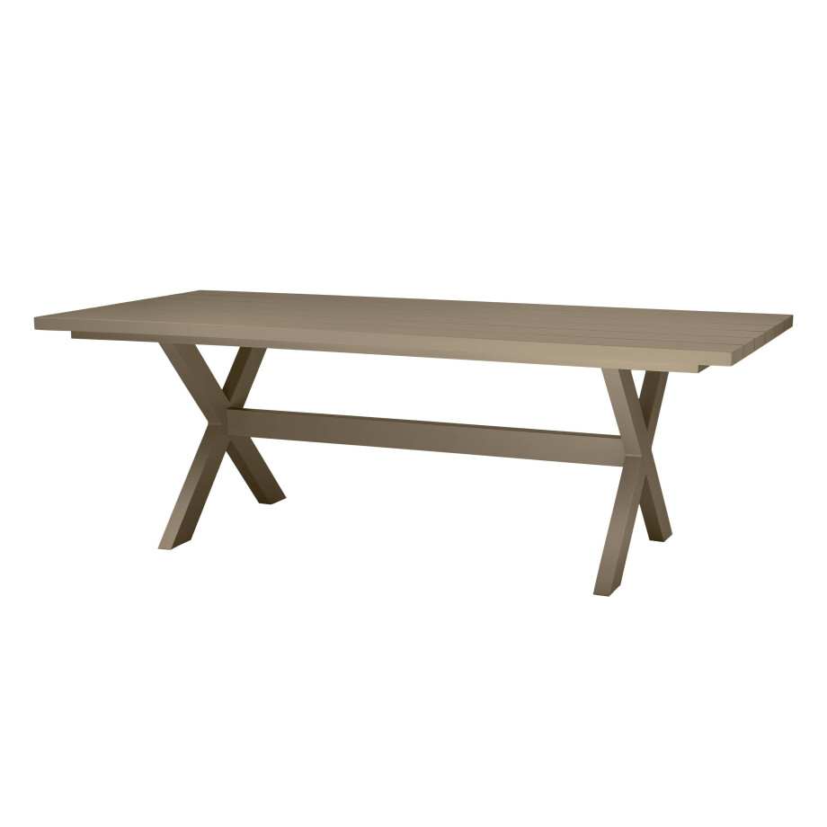 Exotan Exotan Picknicktafel Delta - Aluminium - Groen/Zand - 75x220x105 Exotan Exotan Picknicktafel Delta - Aluminium - Groen/Zand - 75x220x105 afbeelding