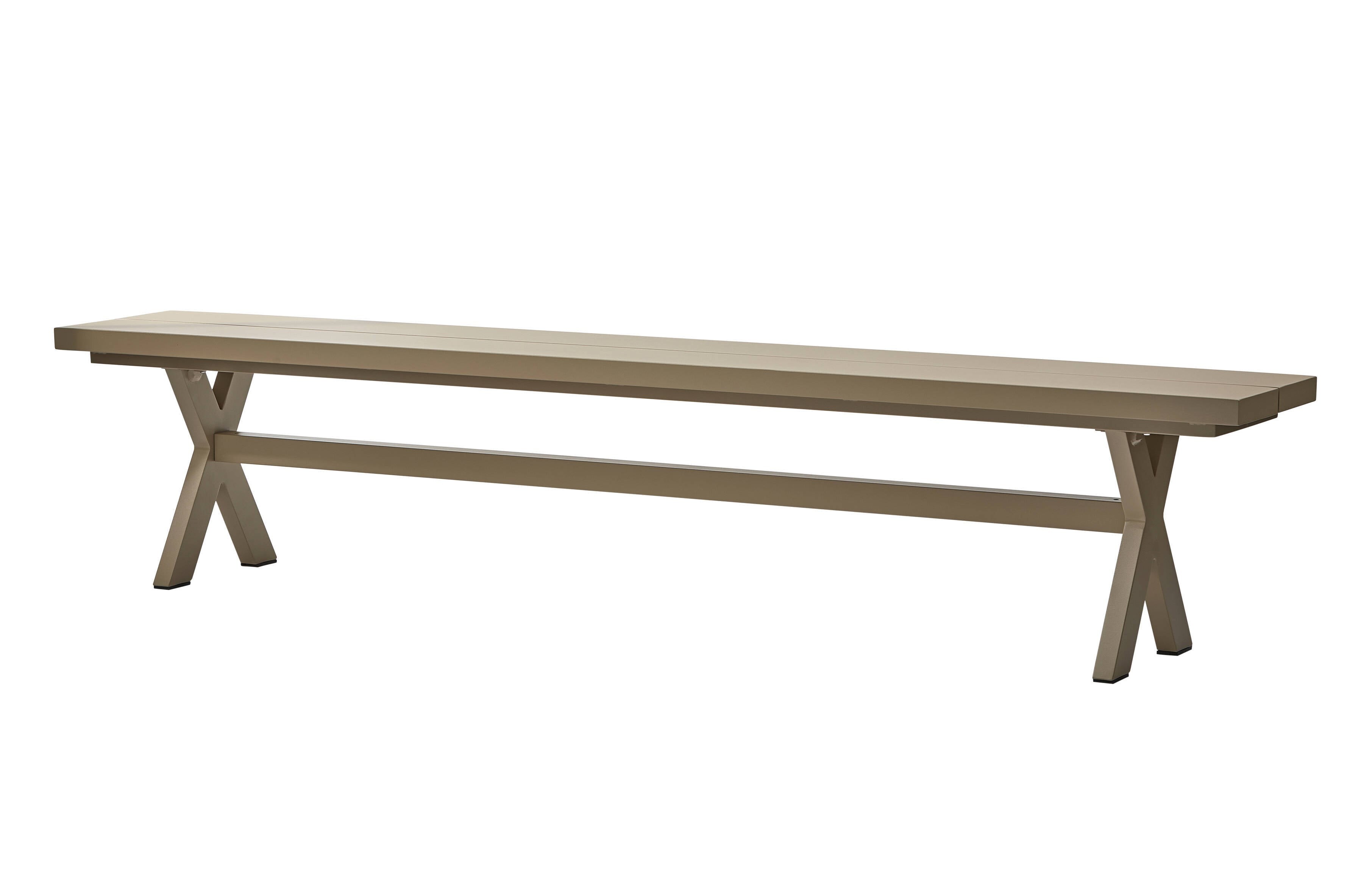Exotan Exotan Picknickbank Delta - Aluminium - Groen/Zand - 45x220x35 Exotan Exotan Picknickbank Delta - Aluminium - Groen/Zand - 45x220x35 afbeelding