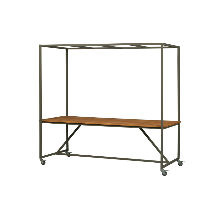 vtwonen tuintafel Blue Sky hout met decoframe afbeelding 