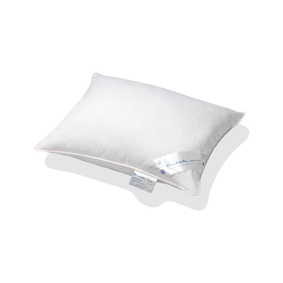 Vandyck synthetisch hoofdkussen stevig (Crushed Latex Zalm) (60x70 cm) afbeelding 