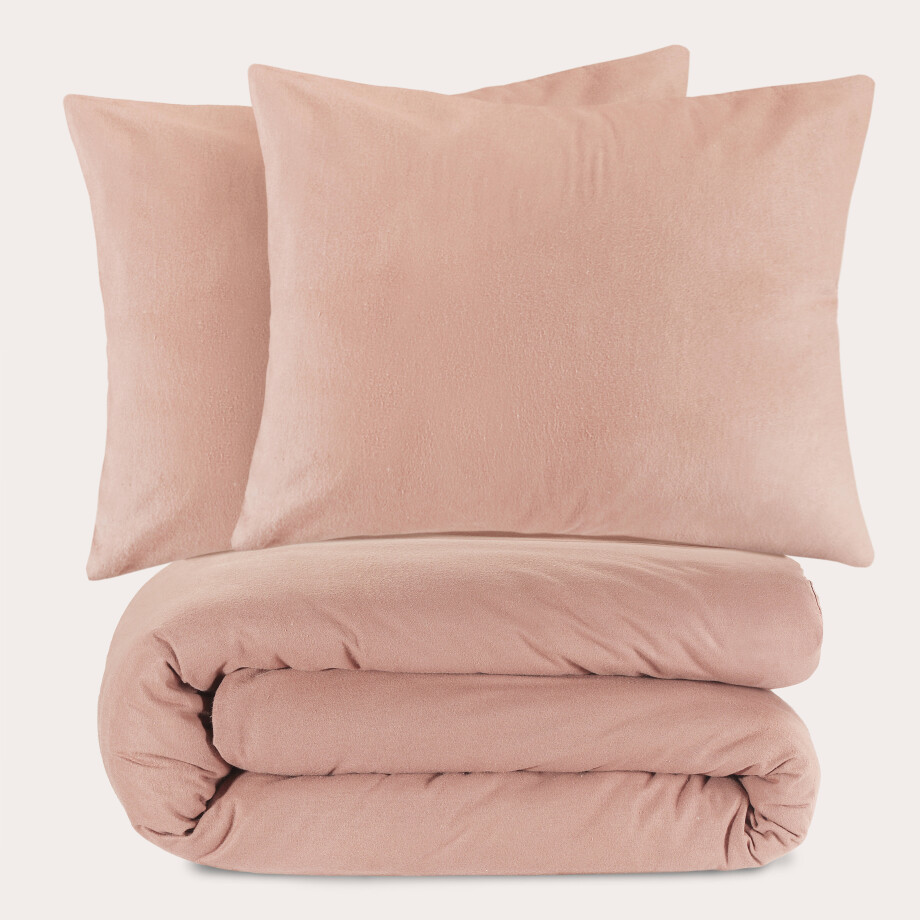 NOUS Living flanellen dekbedovertrek 2-persoons roze (200x220 cm) NOUS Living flanellen dekbedovertrek 2-persoons roze (200x220 cm) afbeelding