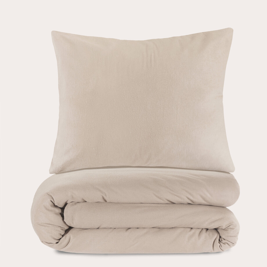 NOUS Kids flanellen dekbedovertrek kinder beige (120x150 cm) afbeelding 