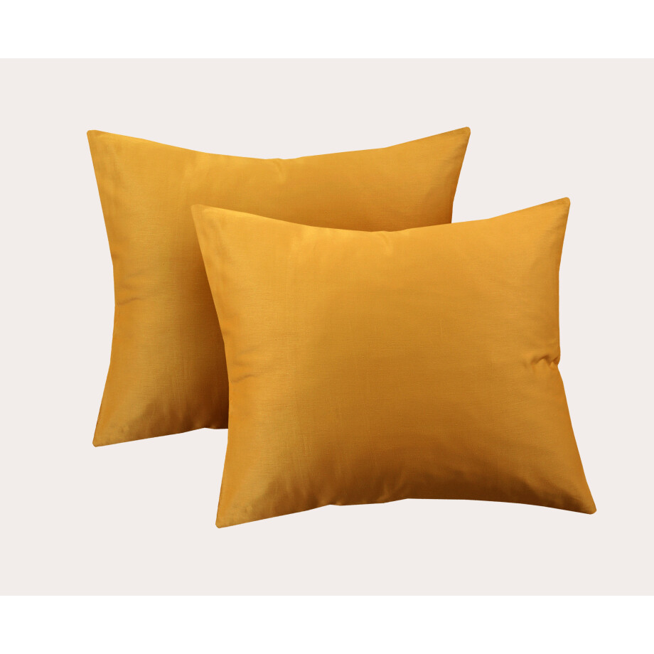 NOUS Living katoen satijnen kussensloop bruin (60x70 cm) NOUS Living katoen satijnen kussensloop bruin (60x70 cm) afbeelding