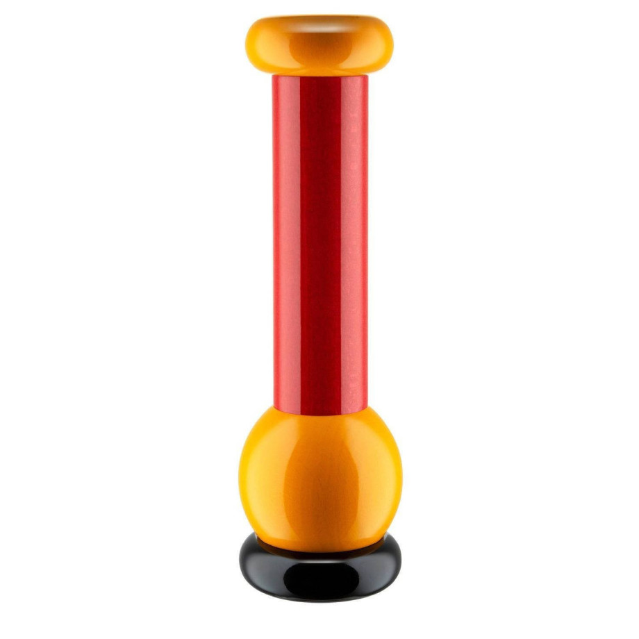 Alessi Peper- en zoutset Twergi - MP0210 - Rood - door Ettore Sottsass afbeelding 