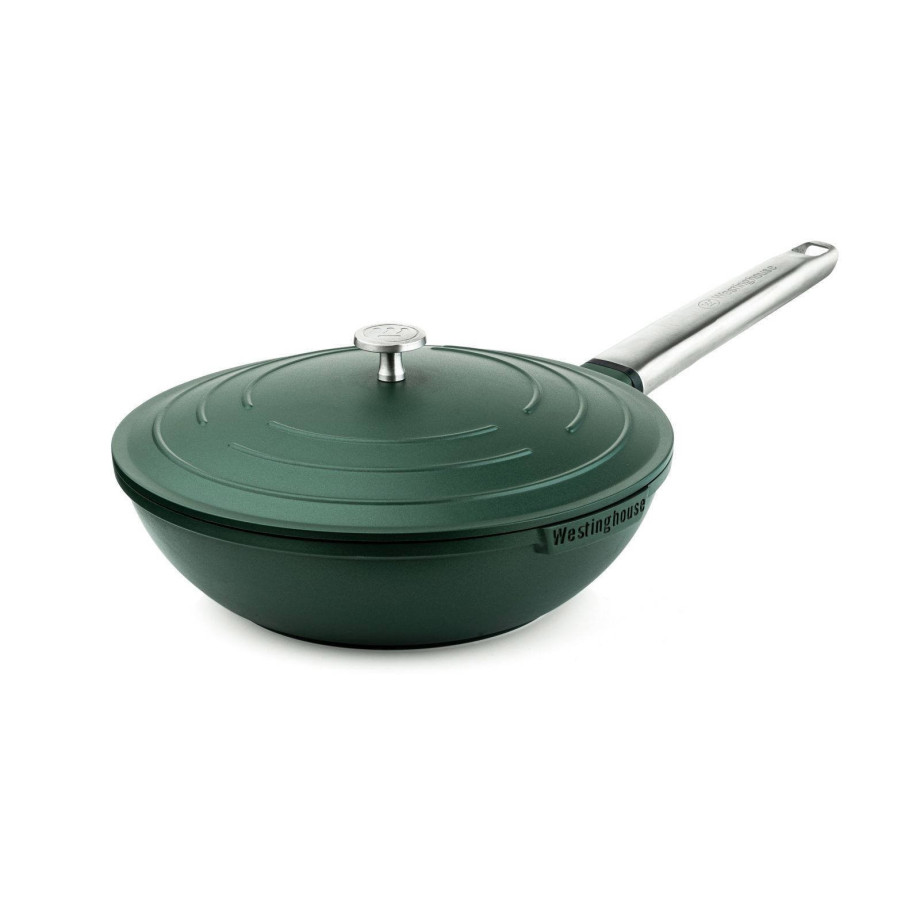 Westinghouse Wokpan Performance - Gracious Green - ø 28 cm - standaard anti-aanbaklaag afbeelding 