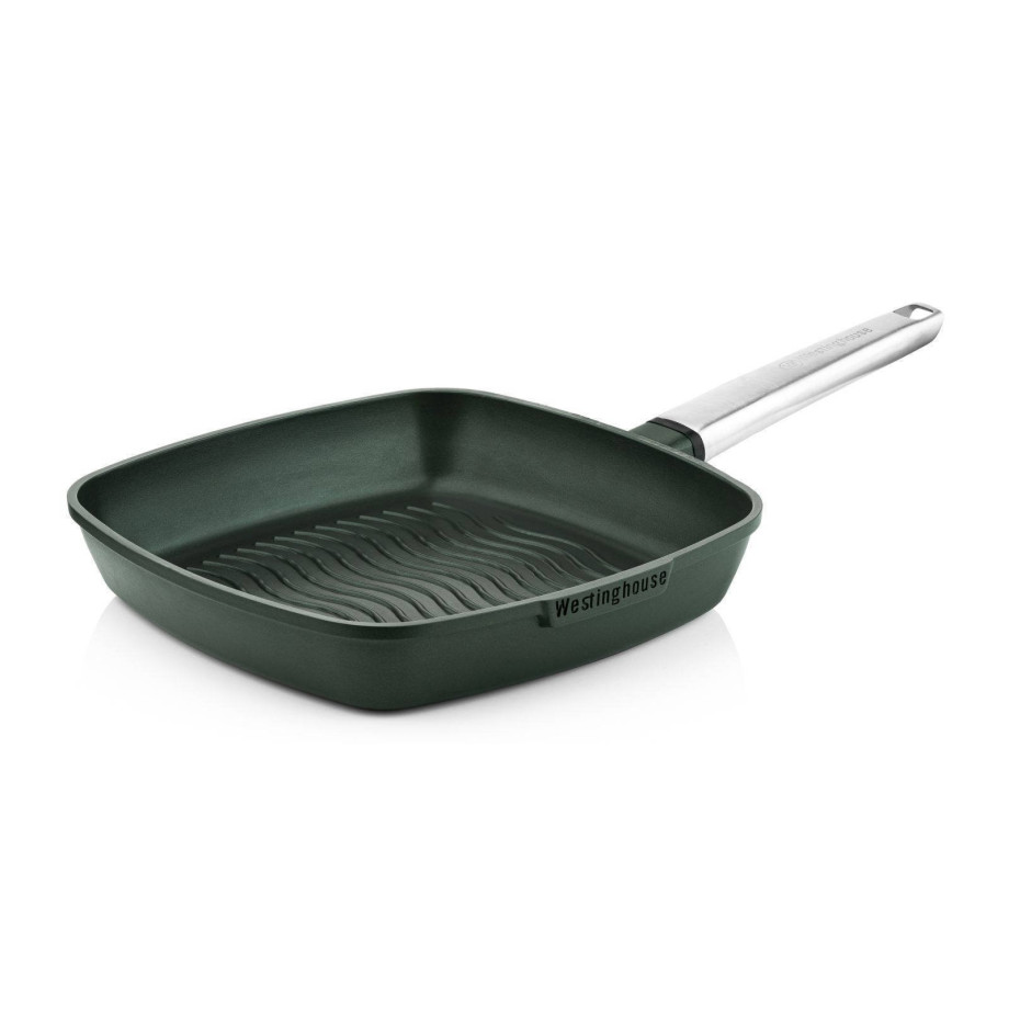 Westinghouse Grillpan Performance - Gracious Green - 28 x 28 cm - standaard anti-aanbaklaag afbeelding 