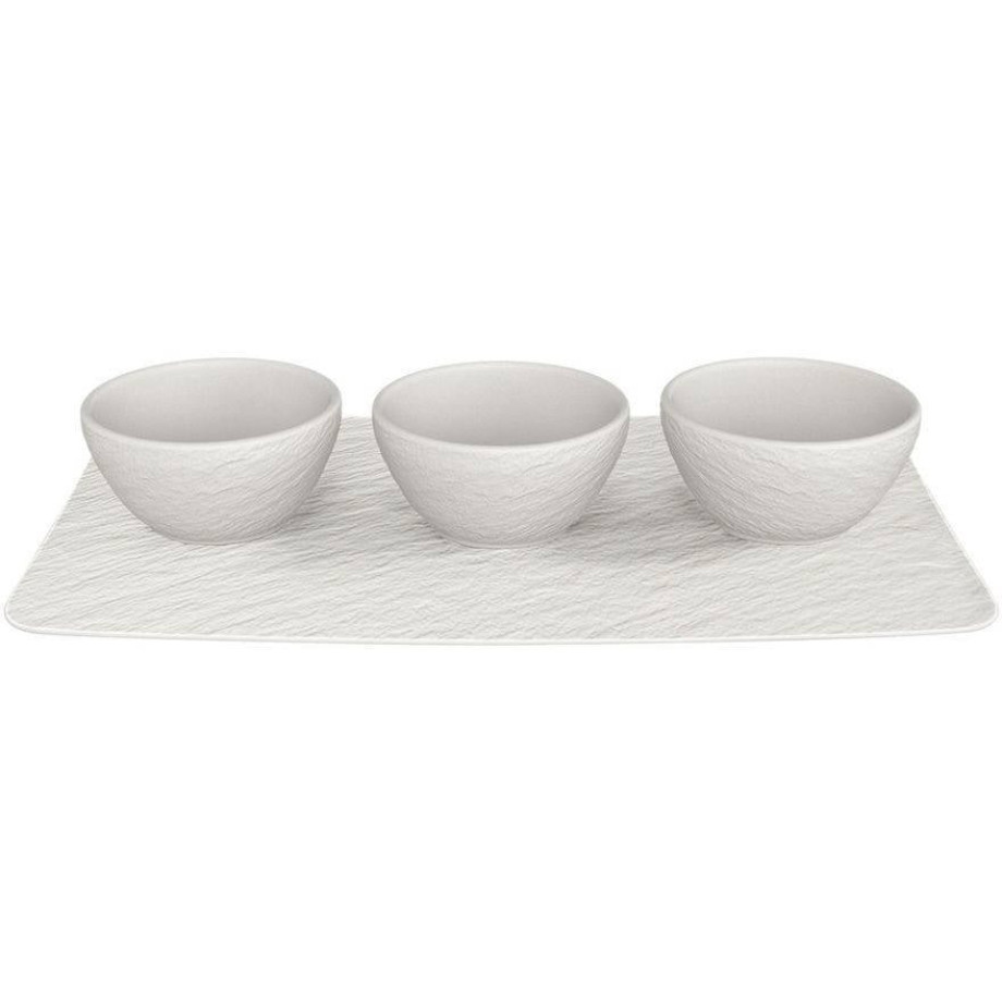 Villeroy & Boch Dipschaaltjes Set Manufacture Rock - Wit - 4-delig afbeelding 