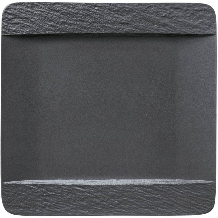 Villeroy & Boch Dinerbord Manufacture Rock - Zwart - 28 x 28 cm afbeelding 