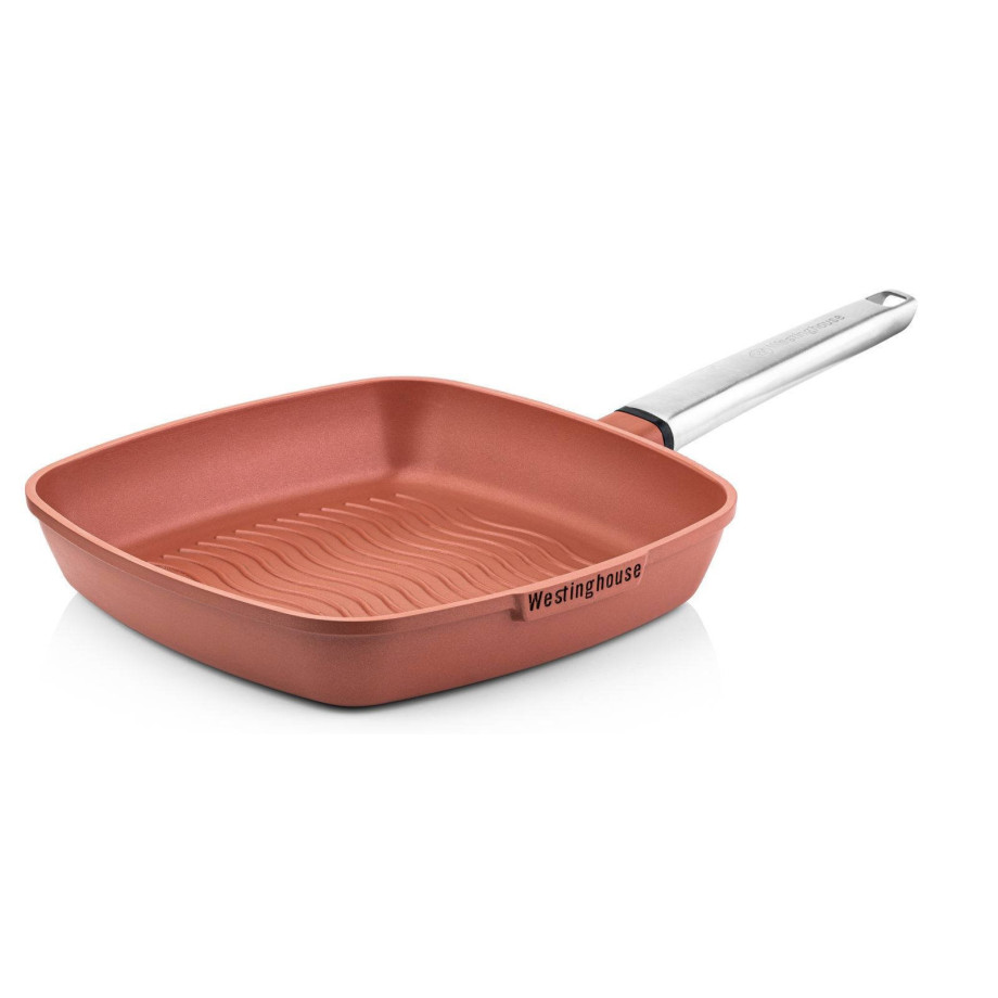 Westinghouse Grillpan Performance - Rebel Red - 28 x 28 cm - standaard anti-aanbaklaag afbeelding 