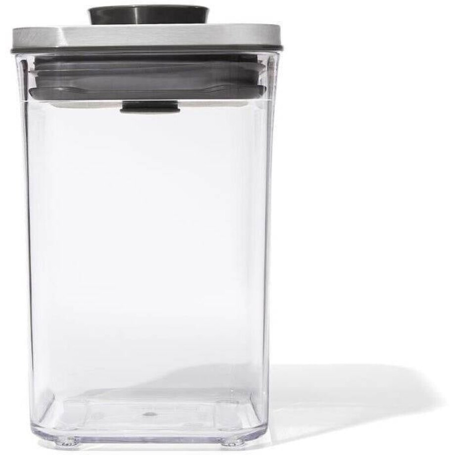 OXO Good Grips Voorraadpot POP Steel - Vierkant - 1 Liter OXO Good Grips Voorraadpot POP Steel - Vierkant - 1 Liter afbeelding