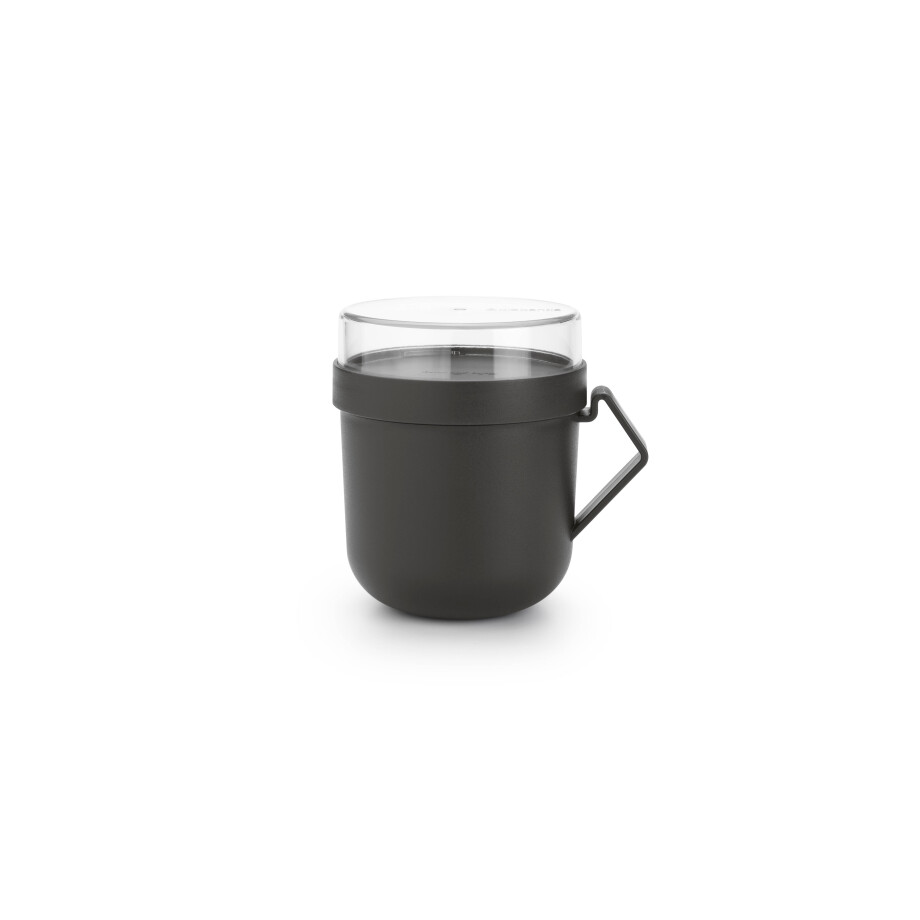 Brabantia Make & Take soepbeker - 0,6 l - Kunststof - Dark Grey afbeelding 