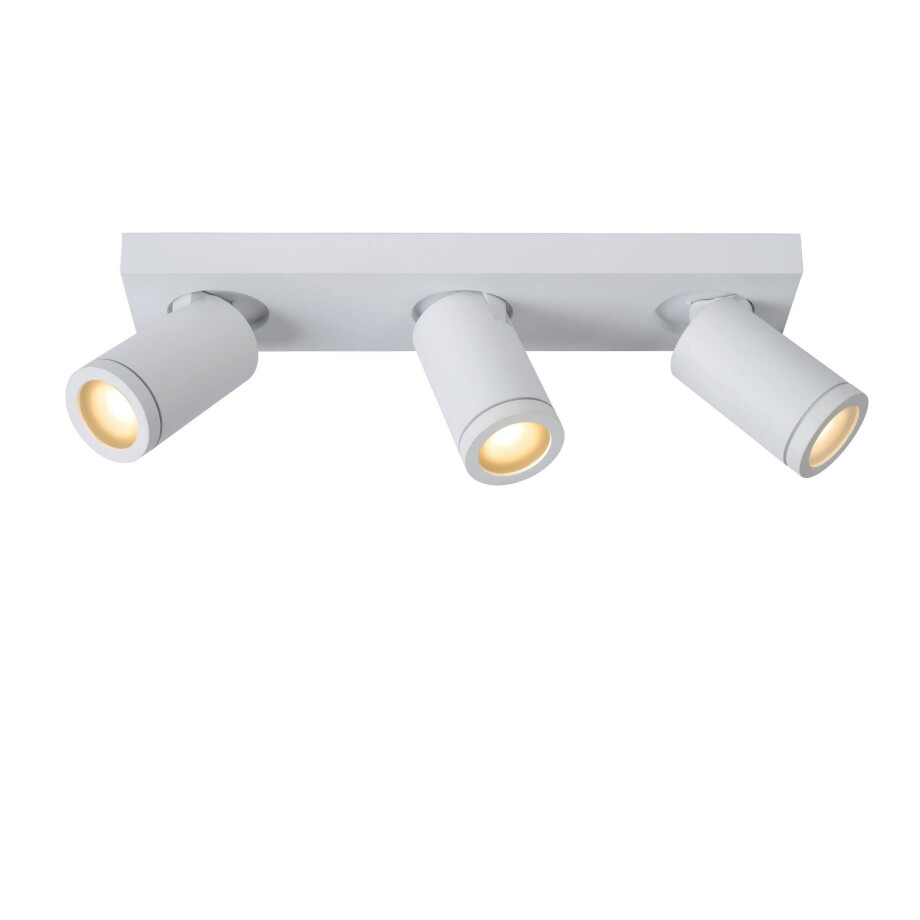 Lucide TAYLOR - Plafondspot Badkamer - LED Dim to warm - GU10 - 3x5W 2200K/3000K - IP44 - Wit Lucide TAYLOR - Plafondspot Badkamer - LED Dim to warm - GU10 - 3x5W 2200K/3000K - IP44 - Wit afbeelding