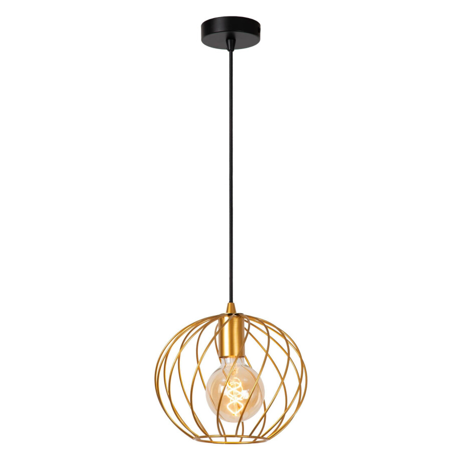 Lucide DANZA - Hanglamp - Ø 25 cm - 1xE27 - Mat Goud / Messing Lucide DANZA - Hanglamp - Ø 25 cm - 1xE27 - Mat Goud / Messing afbeelding