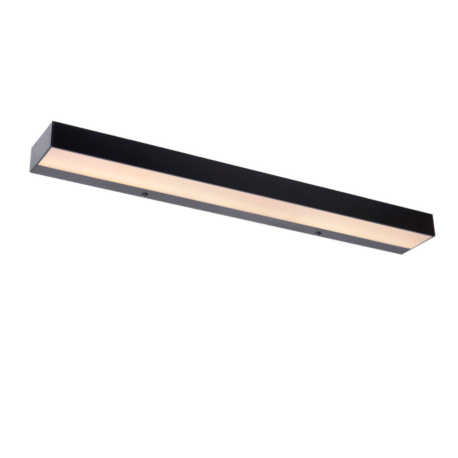 Lucide ALEXA - Wandlamp Badkamer - LED - 1x8W 3000K - IP44 - Zwart afbeelding 