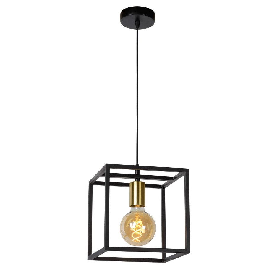 Lucide RUBEN - Hanglamp - 1xE27 - Zwart afbeelding 