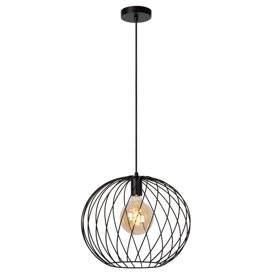 Lucide DANZA - Hanglamp - Ø 40 cm - 1xE27 - Zwart afbeelding 