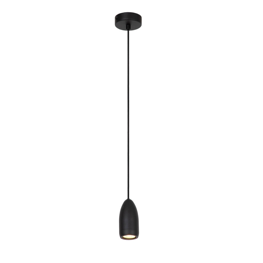 Lucide EVORA - Hanglamp - Ø 10 cm - 1xGU10 - Zwart Lucide EVORA - Hanglamp - Ø 10 cm - 1xGU10 - Zwart afbeelding