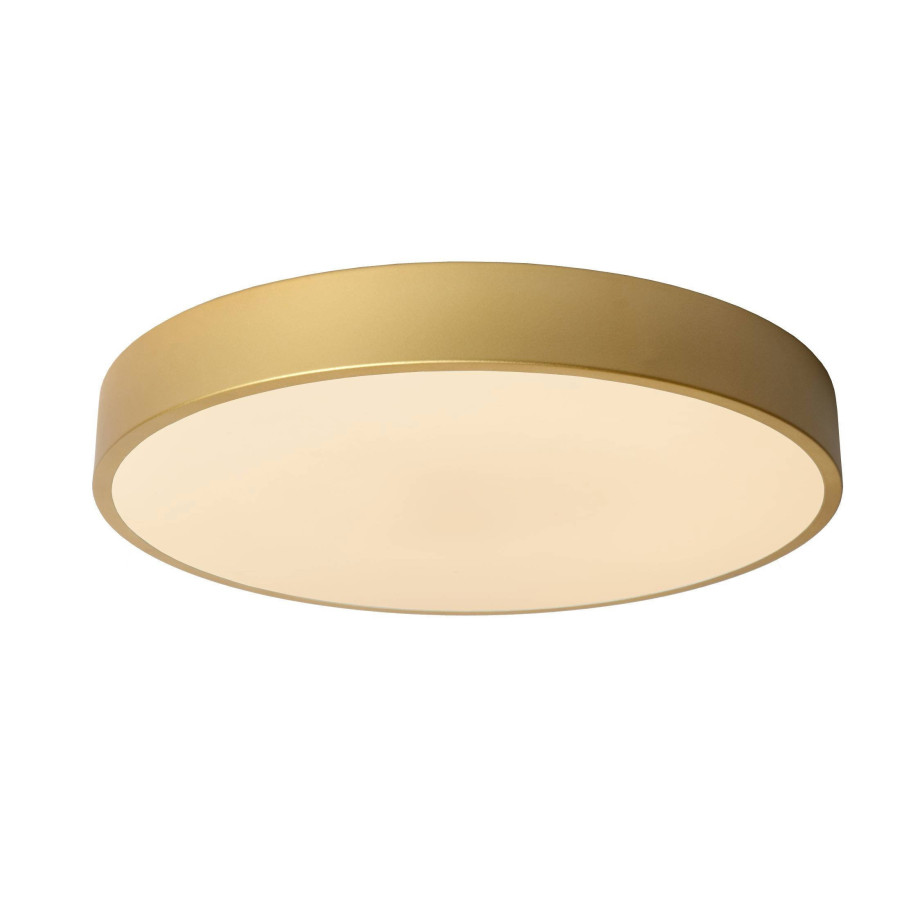 Lucide UNAR - Plafonnière - Ø 39,5 cm - LED Dimb. - 1x24W 2700K - 3 StepDim - Mat Goud / Messing afbeelding 