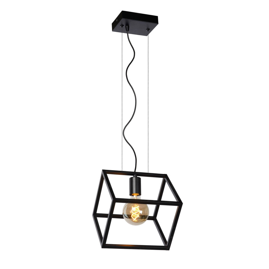 Lucide FABIAN - Hanglamp - 1xE27 - Zwart afbeelding 