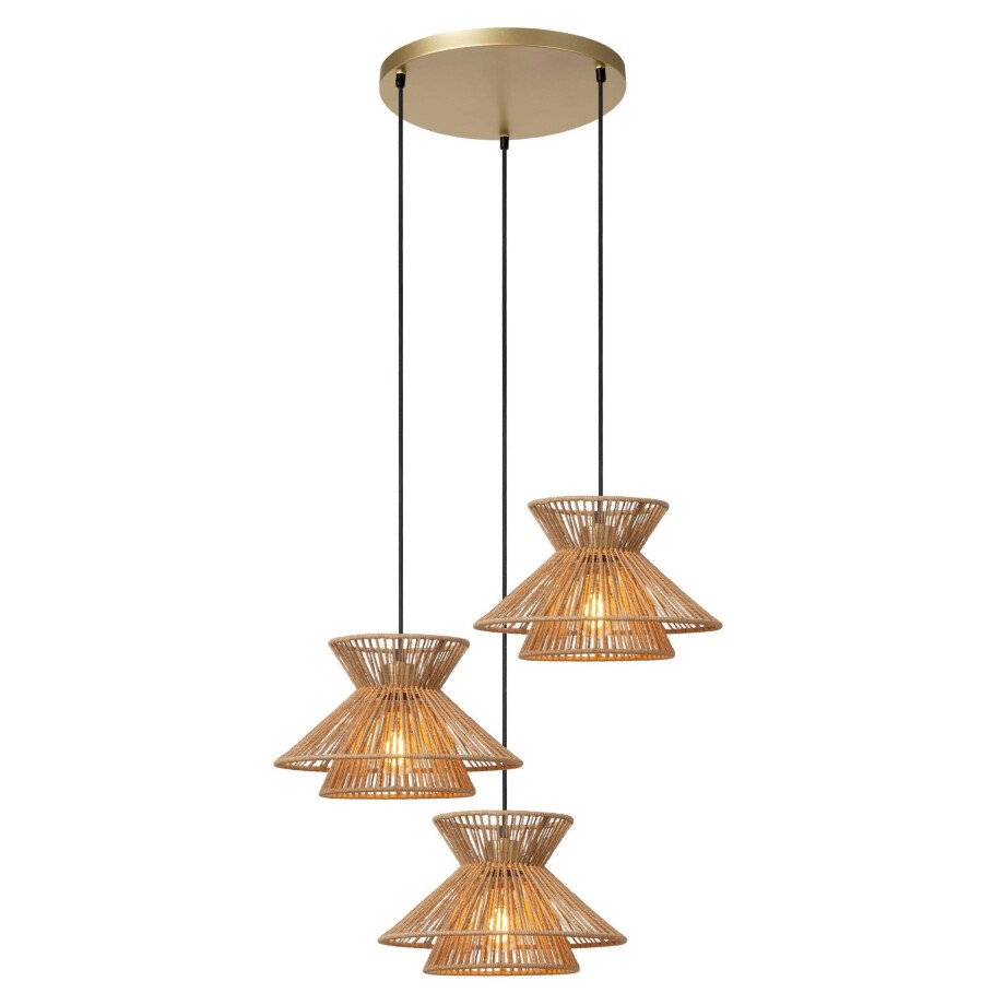 Lucide TASMAN - Hanglamp - 3xE27 - Naturel afbeelding 