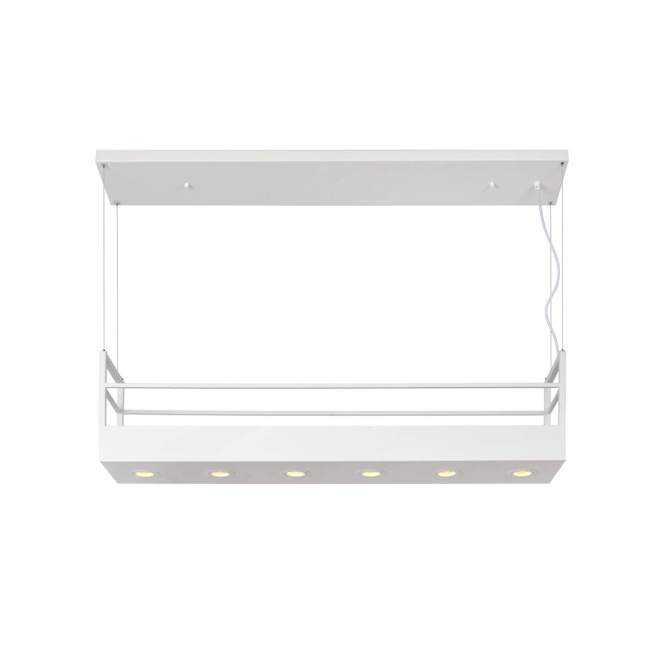 Lucide MIRAVELLE - Hanglamp - 6xGU10 - Wit afbeelding 